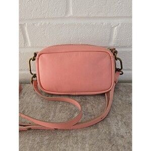 Madewell Mini Carabiner Crossbody Leather Bag Muted Shell Pink Transport